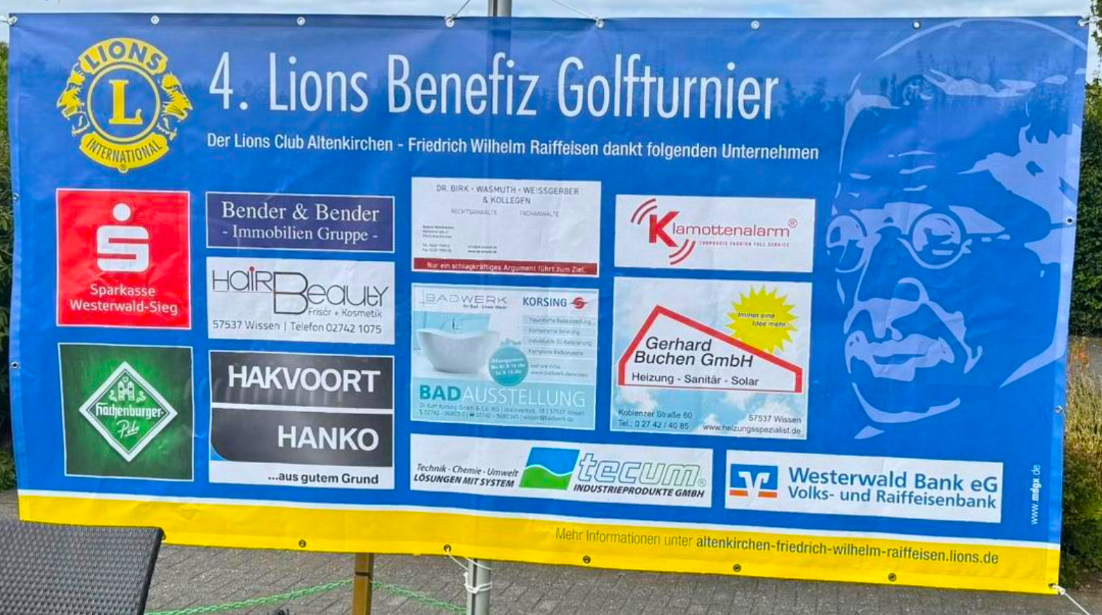 Bild der Logos unserer Sponsoren für das 4. Golfturnier